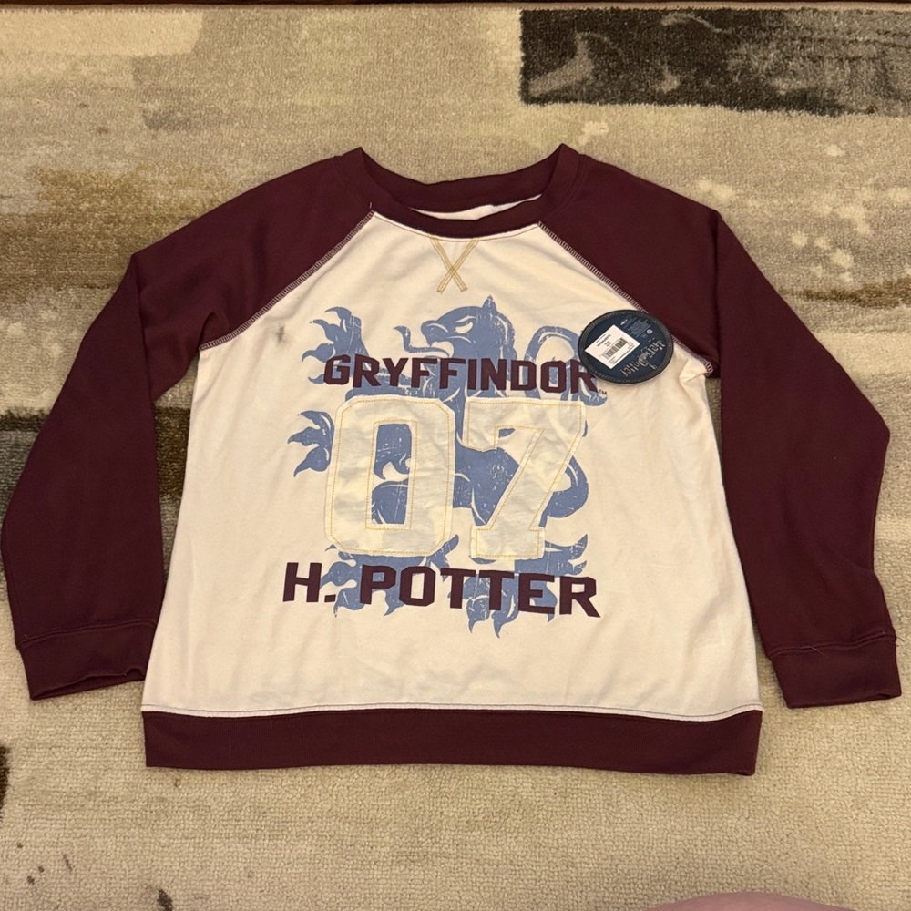 Warner Bros. Gryffindor 07 PJ Top - Maroon and White